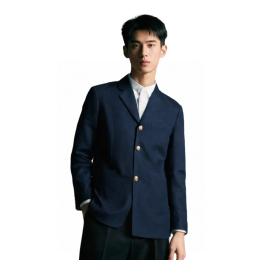 【Custom Navy Blue Epaulet Suit Jacket】|Navy blue base fabric|Notched lapel design|100%polyester|1Snap-button epaulets on shoulders|Long-sleeve style|Front silver four-button closure|Suit Jacket Supply BS698 【Custom Navy Blue Epaulet Suit Jacket】|Navy blue base fabric|Notched lapel design|100%polyester|1Snap-button epaulets on shoulders|Long-sleeve style|Front silver four-button closure|Suit Jacket Supply BS698
